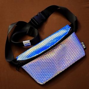 Pink iridescent fanny pack